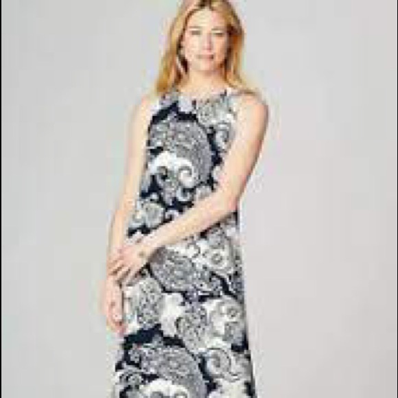 J. Jill Paisley Maxi Dress Wearever Collection Size XL - Picture 1 of 6